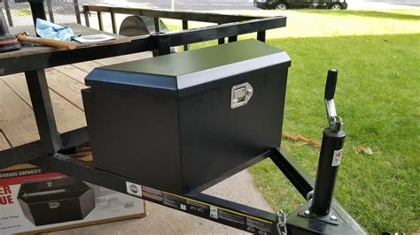 small steel work box for trailer tongue|trailer tongue box harbor freight.